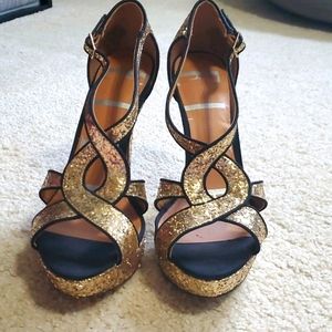 Gold glitter/sparkle Heels